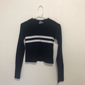 Brandy Navy white stripe fitted long sleeve